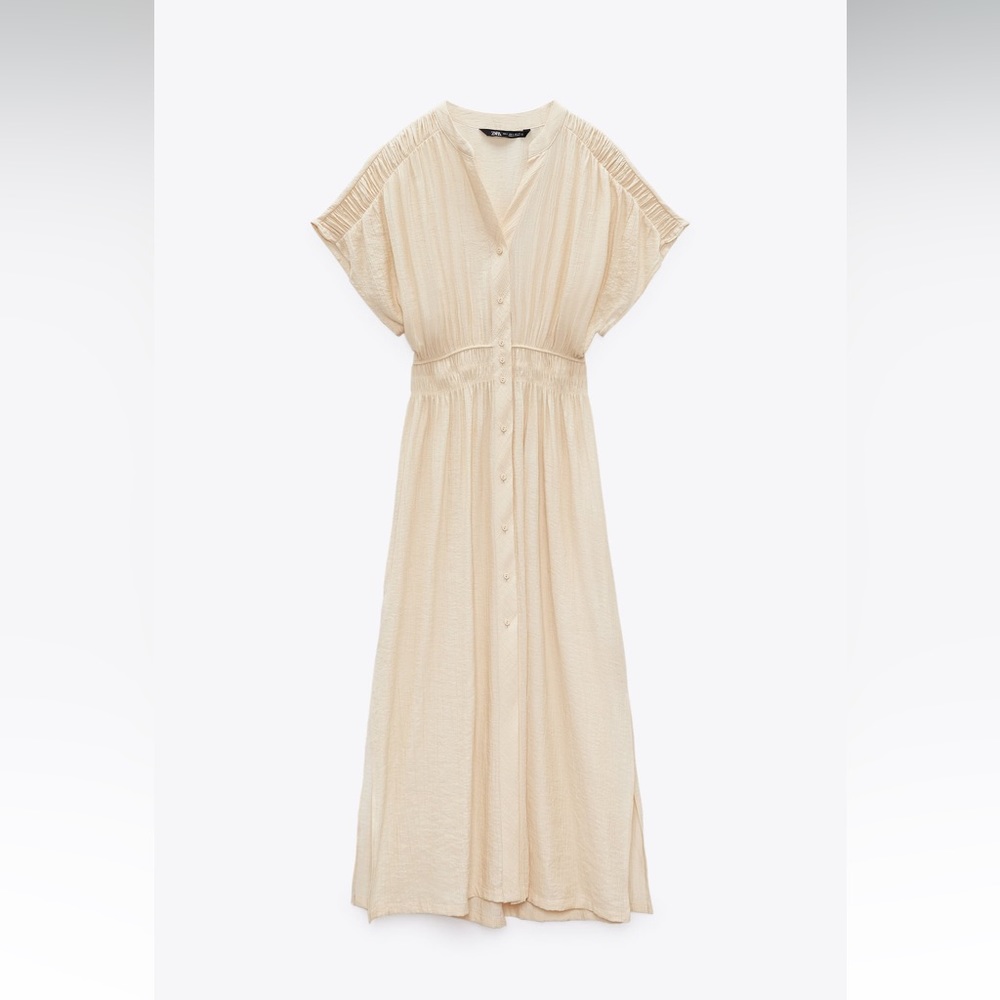 Zara Peach Midi Dress size M